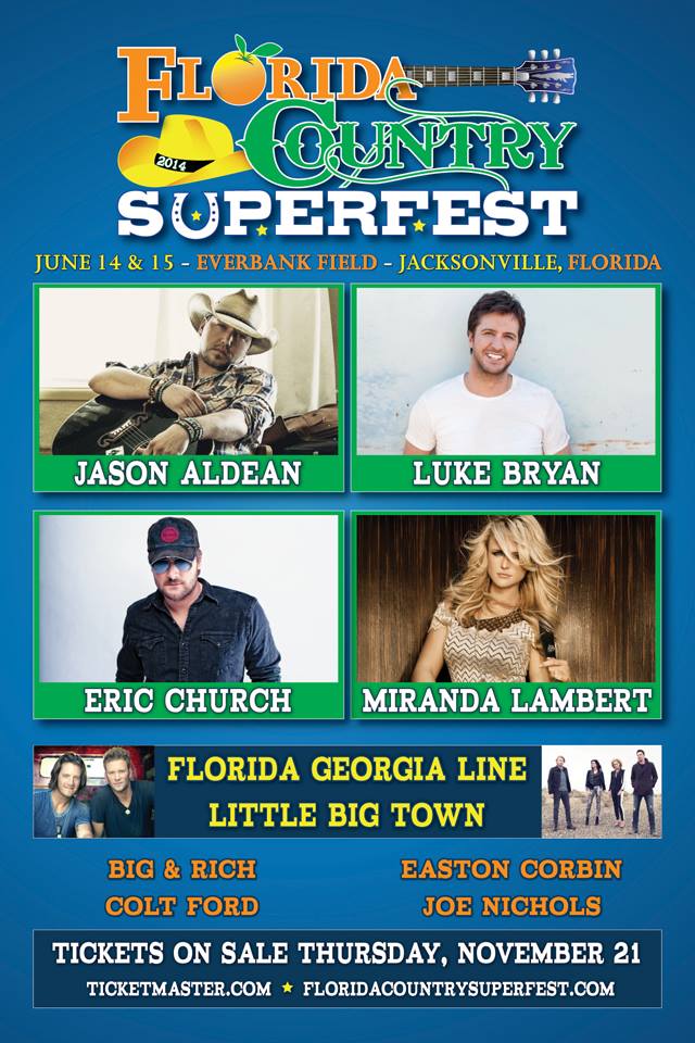 Florida Country Superfest, Jacksonville, Luke Bryan, Jason Aldean