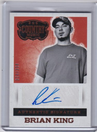 Brian King (The Lacs) 2015 Panini Country Music Signatures #S-BKI - Serial #'d 324/394