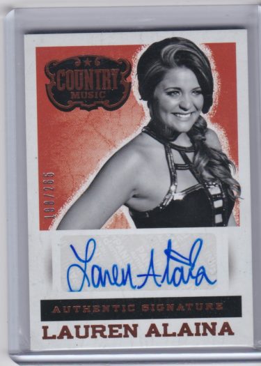 Lauren Alaina 2015 Panini Country Music Signatures #S-LA - Serial #'d 198/265