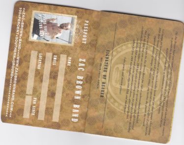 Zac Brown Band Passport - Image 2