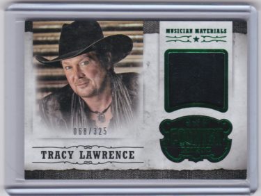 Tracy Lawrence 2015 Panini Country Music Musician Materials Green #M-TL - Serial #'d 68/325