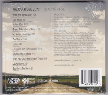 The Oak Ridge Boys - It's Only Natural (Cracker Barrel Exclusive) - New CD - Image 2
