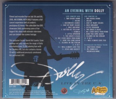 Dolly Parton - An Evening With Dolly - Live in the U.K. - Live Concert DVD & CD - New - Image 2