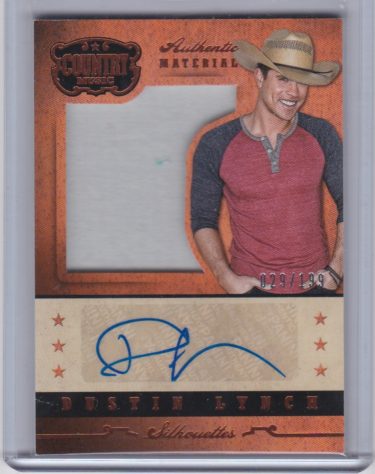 Dustin Lynch 2015 Panini Country Music Silhouette Signature Materials #SI-DL - Serial #'d 29/199