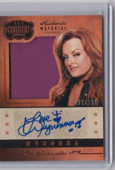 Wynonna 2015 Panini Country Music Silhouette Signature Materials #SI-W - Serial #'d 109/199