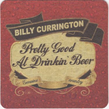 Billy Currington "Pretty Good at Drinking Beer" Coasters - Set of 3