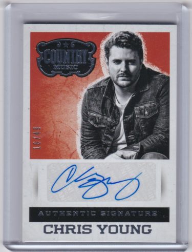 Chris Young 2015 Panini Country Music Signatures Silver #S-CY - Serial #'d 16/49