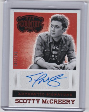 Scotty McCreery 2015 Panini Country Music Signatures Red #S-SM - Serial #'d /199