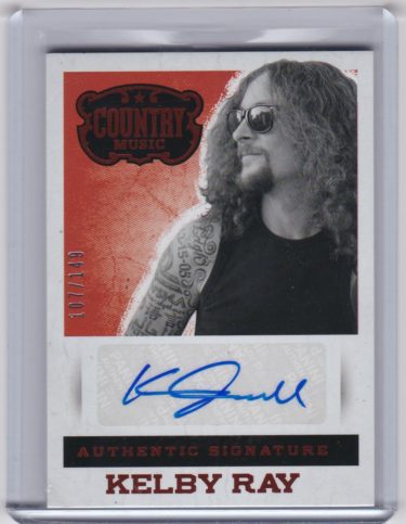 Kelby Ray 2015 Panini Country Music Signatures Red #S-KR - Serial #'d 107/149