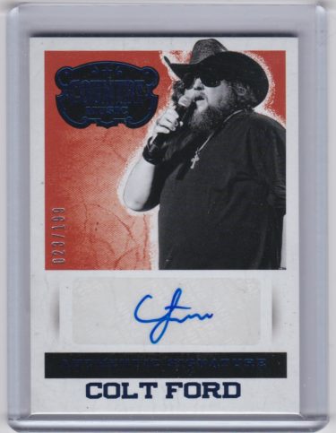 Colt Ford 2015 Panini Country Music Signatures Blue #S-CF - Serial #'d 23/199