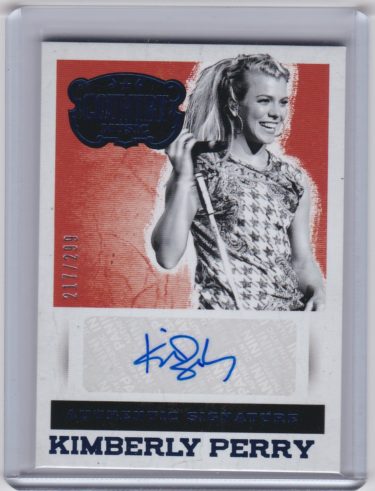 Kimberly Perry 2015 Panini Country Music Signatures Blue #S-KP - Serial #'d 217/299