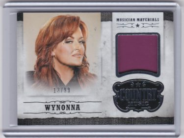 Wynonna 2015 Panini Country Music Musician Materials Silver #M-W - Serial #'d 13/99