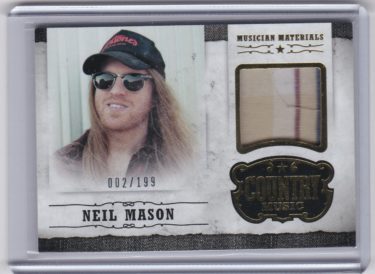Neil Mason 2015 Panini Country Music Musician Materials Gold #M-NM - Serial #'d 2/199
