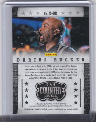 Darius Rucker 2015 Panini Americana Country Music Musician Materials Silver #M-DR - #'d 94/99 - Image 2