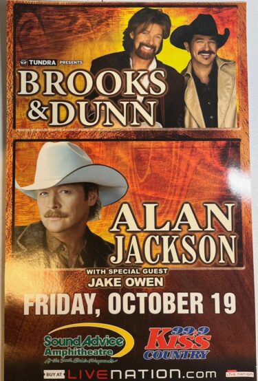 Brooks & Dunn and Alan Jackson with Jake Owen Concert Poster - 2007