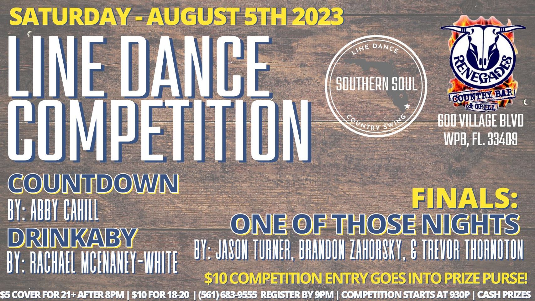 Line Dance Competition at Renegades - West Palm Beach