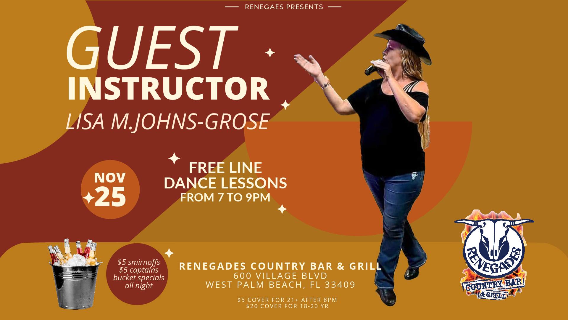 Free Line Dance Lessons at Renegades - West Palm Beach