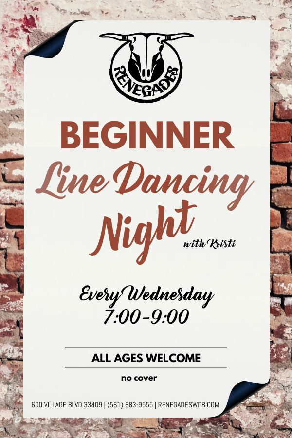 Beginners Line Dancing Night at Renegades - West Palm Beach