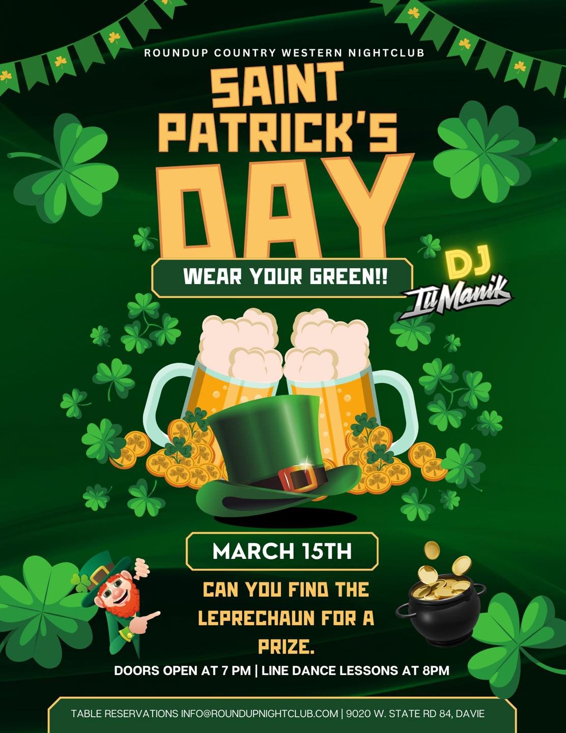 Saint Patrick's Day Party at The Round Up - Davie