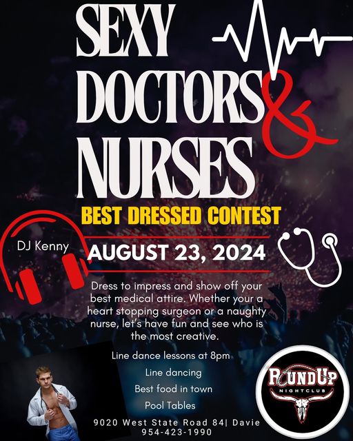 Sexy Doctors & Nurses Best Dressed Contest at The Round Up - Davie