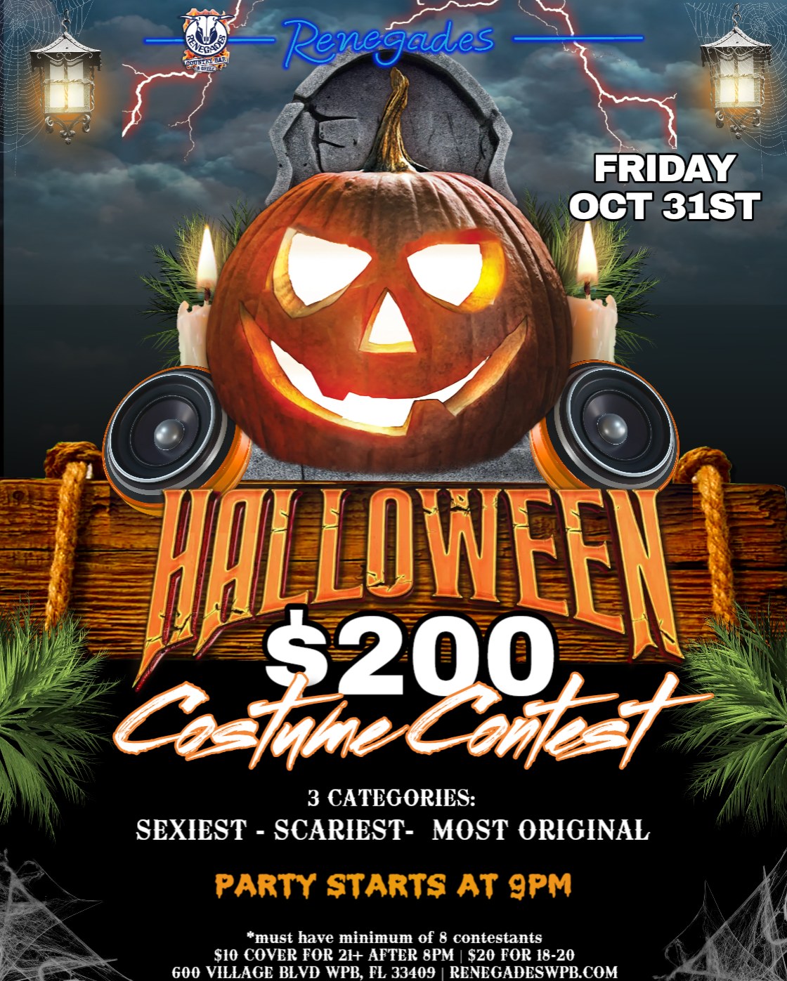 Halloween Costume Contest at Renegades - West Palm Beach