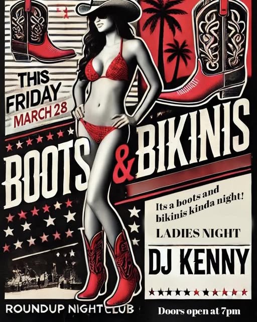Boots & Bikinis Ladies Night at the Round Up - Davie
