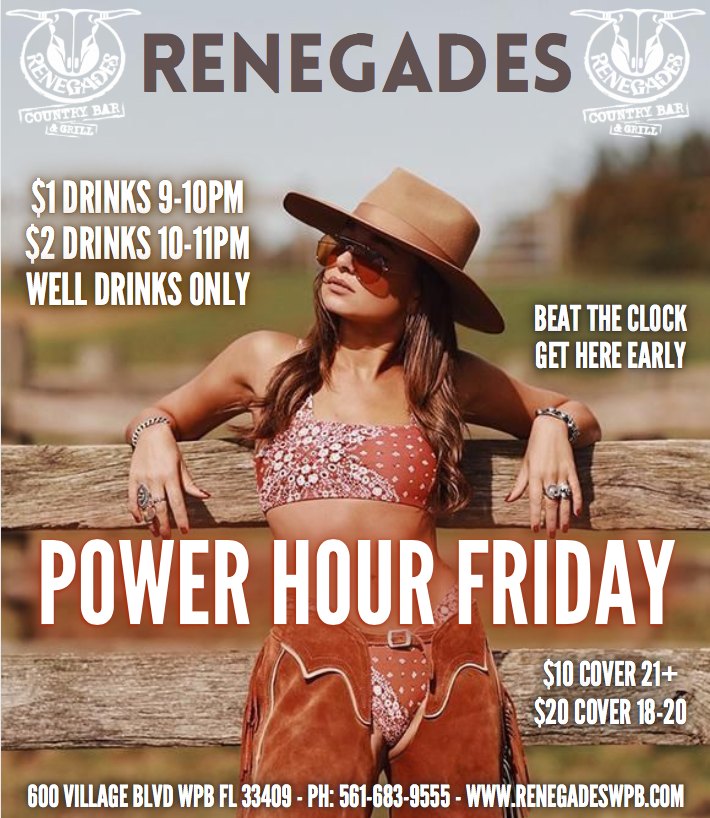 Power Hour Fridays at Renegades - West Palm Beach