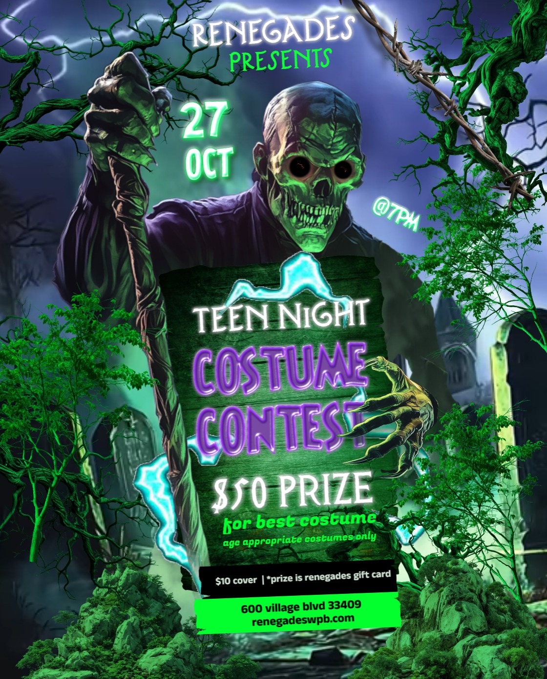 Teen Night Costume Contest at Renegades - West Palm Beach