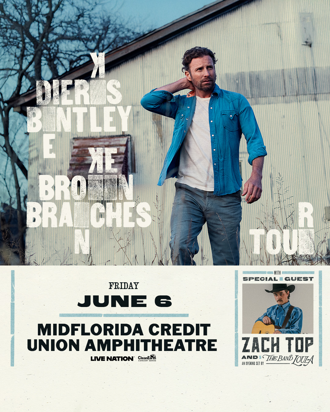 Dierks Bentley, Zach Top, The Band Loula - Tampa