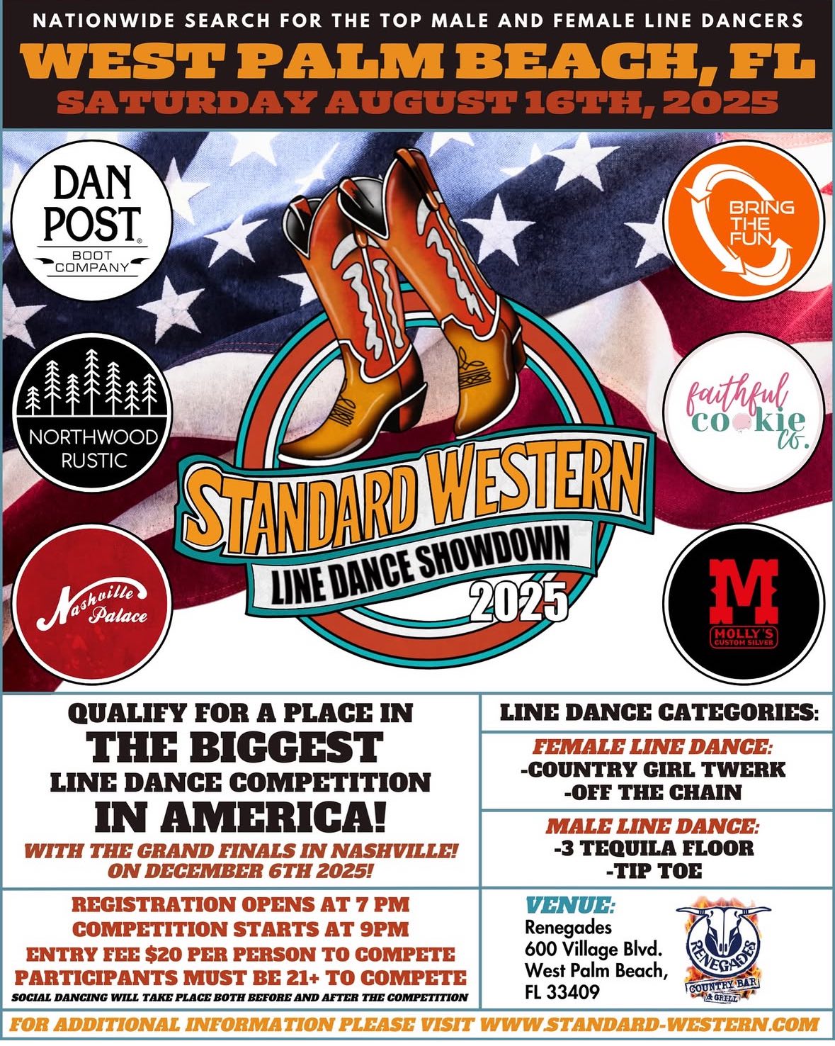 Standard Western Line Dance Showdown at Renegades - West Palm Beach