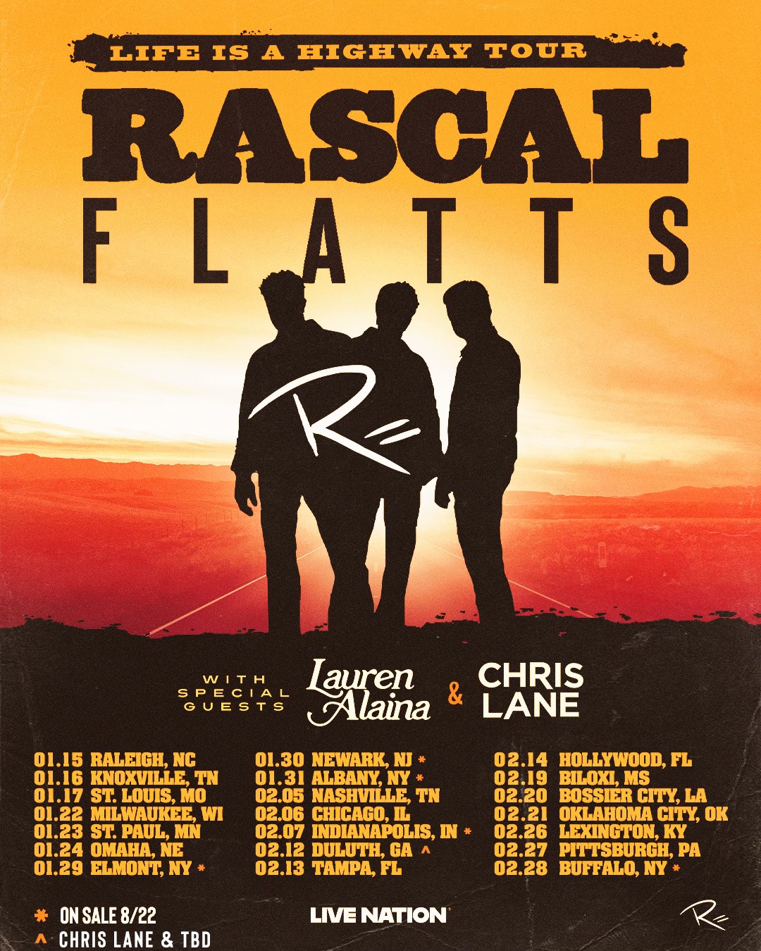 Rascal Flatts, Chris Lane, Lauren Alaina - Tampa