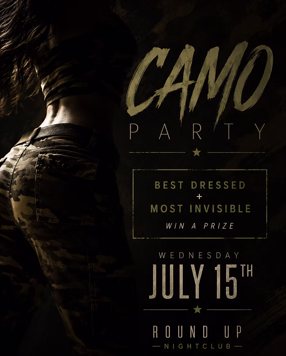 Camo Night at The Round Up - Davie