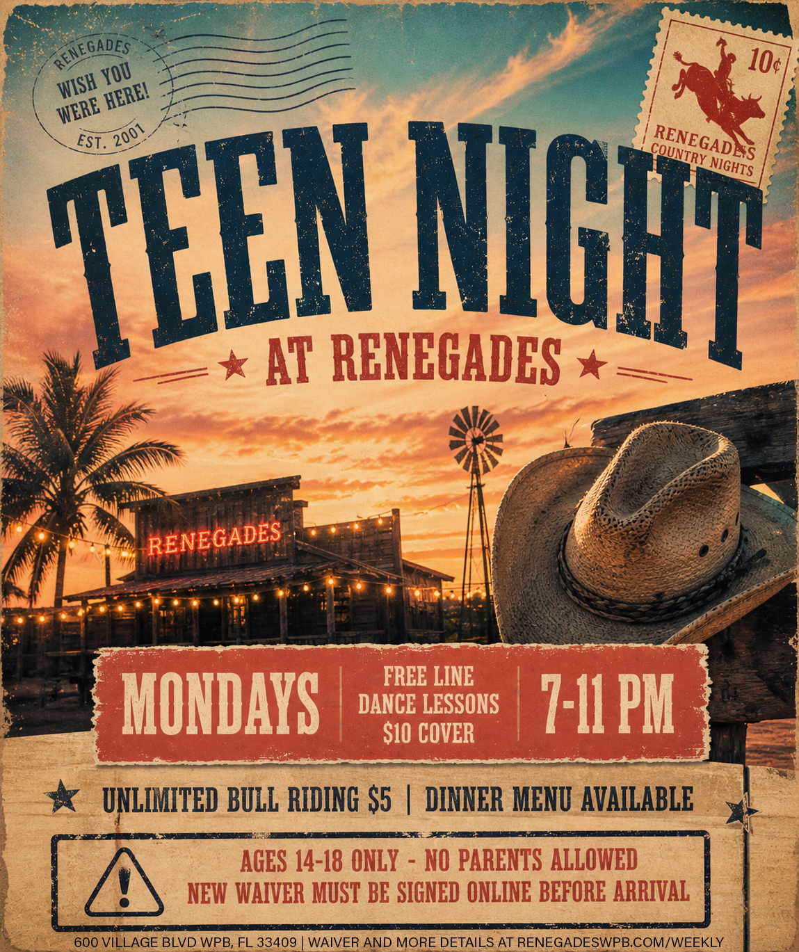 Teen Night at Renegades - West Palm Beach