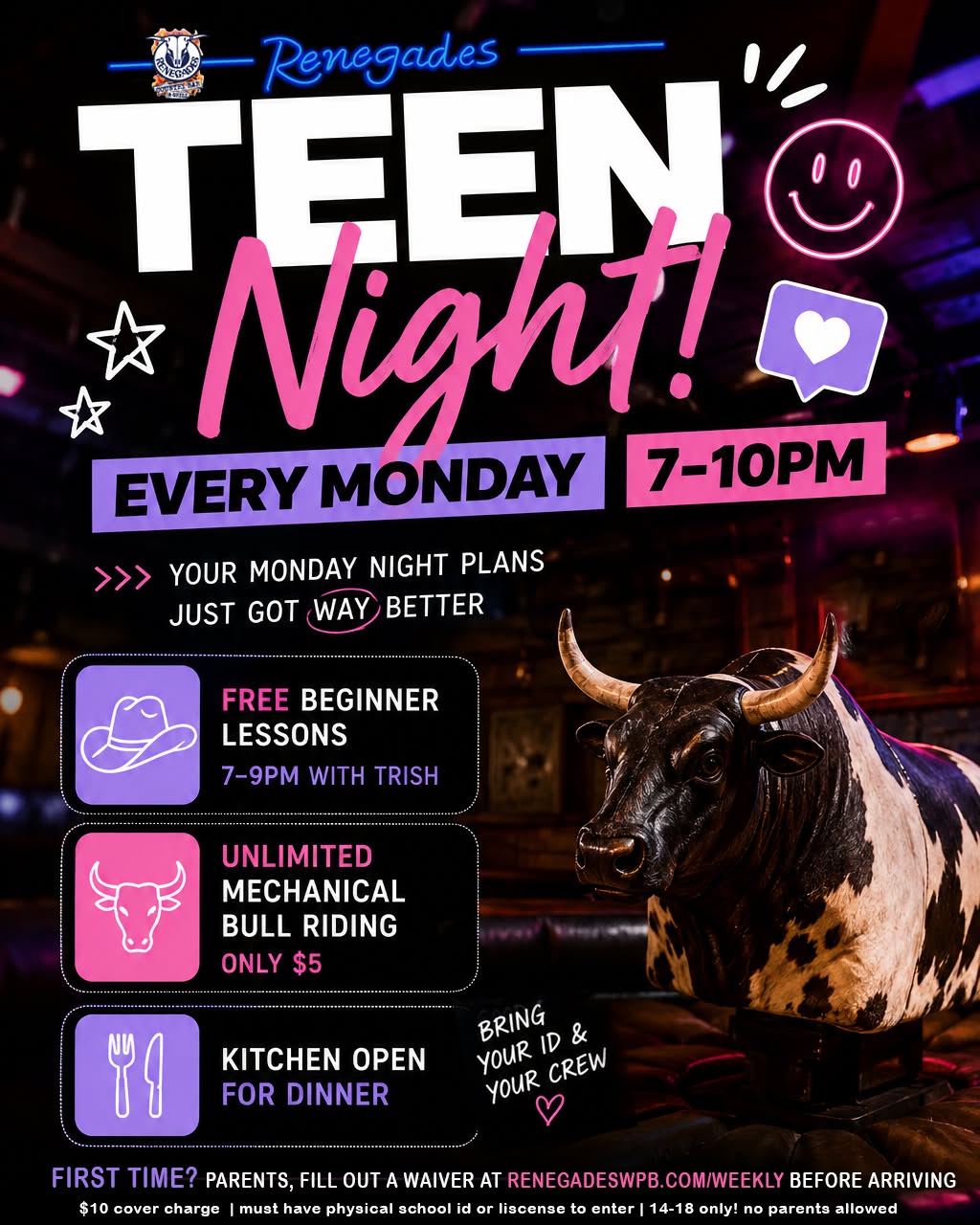 Teen Night at Renegades - West Palm Beach