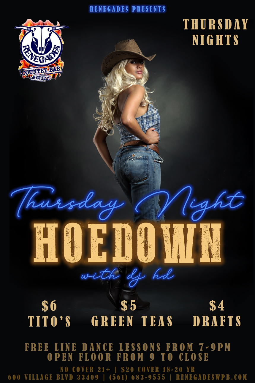 Thursday Night Hoedown at Renegades - West Palm Beach