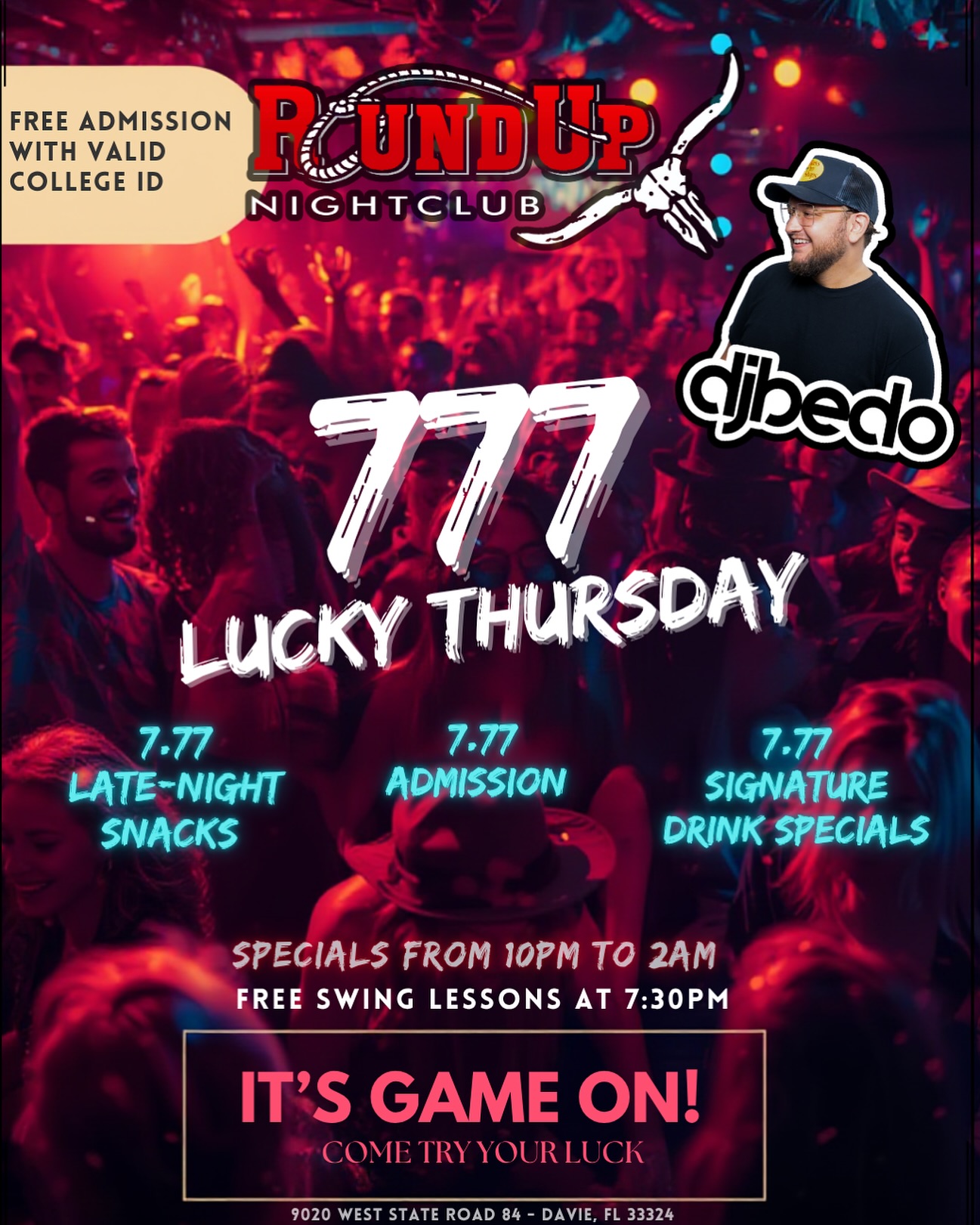 777 Lucky Thursday at The Round Up - Davie