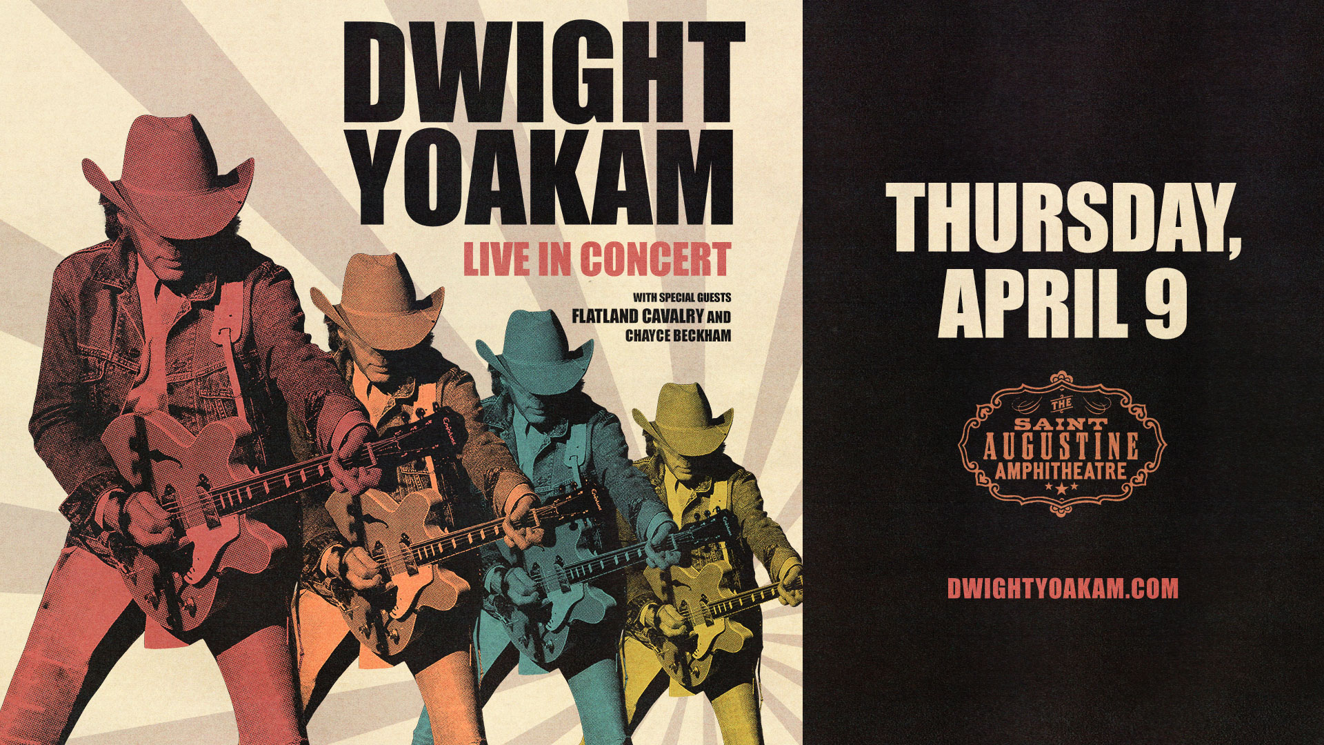 Dwight Yoakam, Flatland Cavalry, Chayce Beckham - St. Augustine