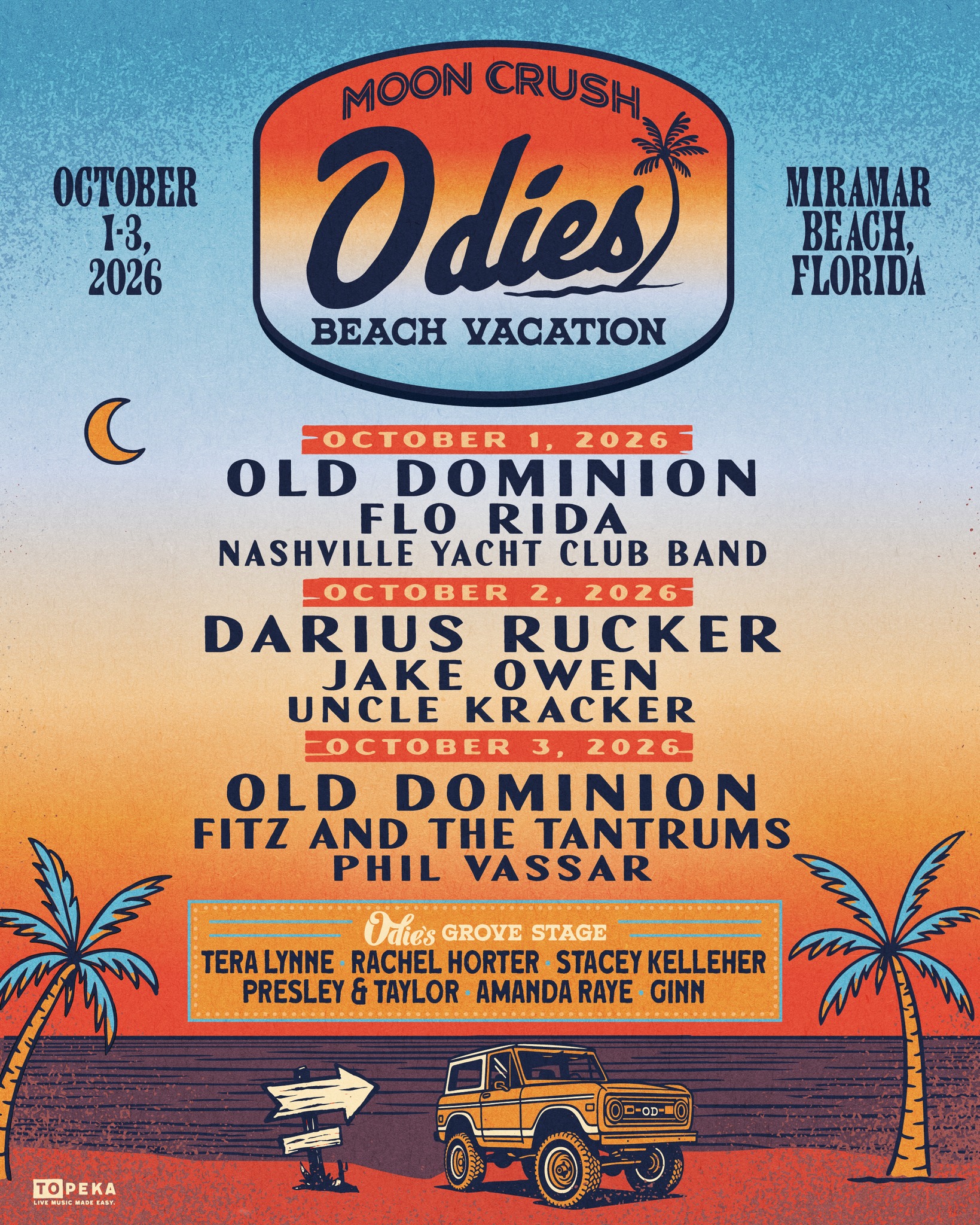 Moon Crush Odies Beach Vacation - Miramar Beach