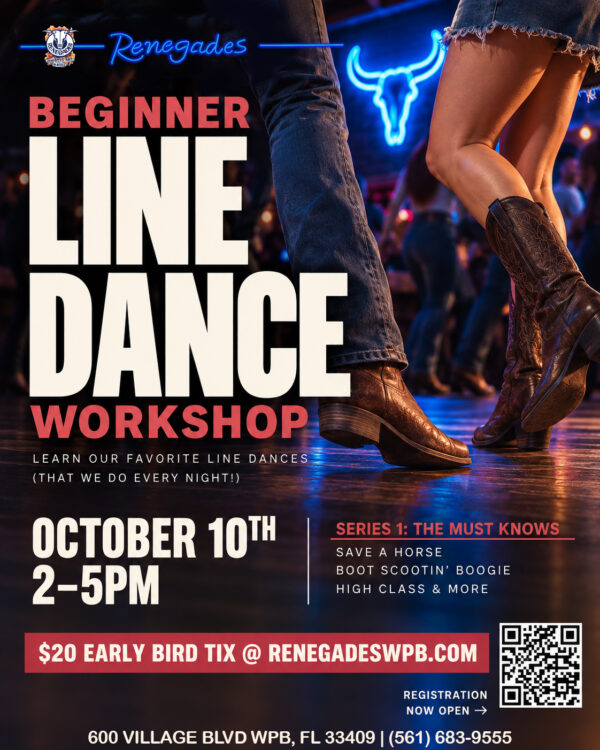 Beginner Line Dance Workshop at Renegades - West Palm Beach