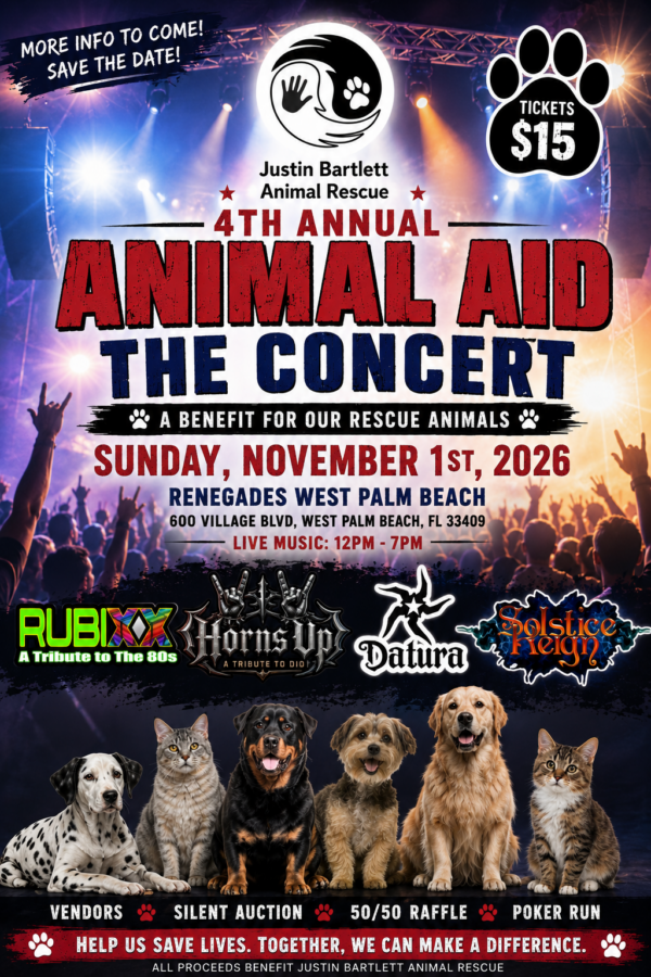 Justin Bartlett Animal Rescue’s “Animal Aid, The Concert” at Renegades - West Palm Beach